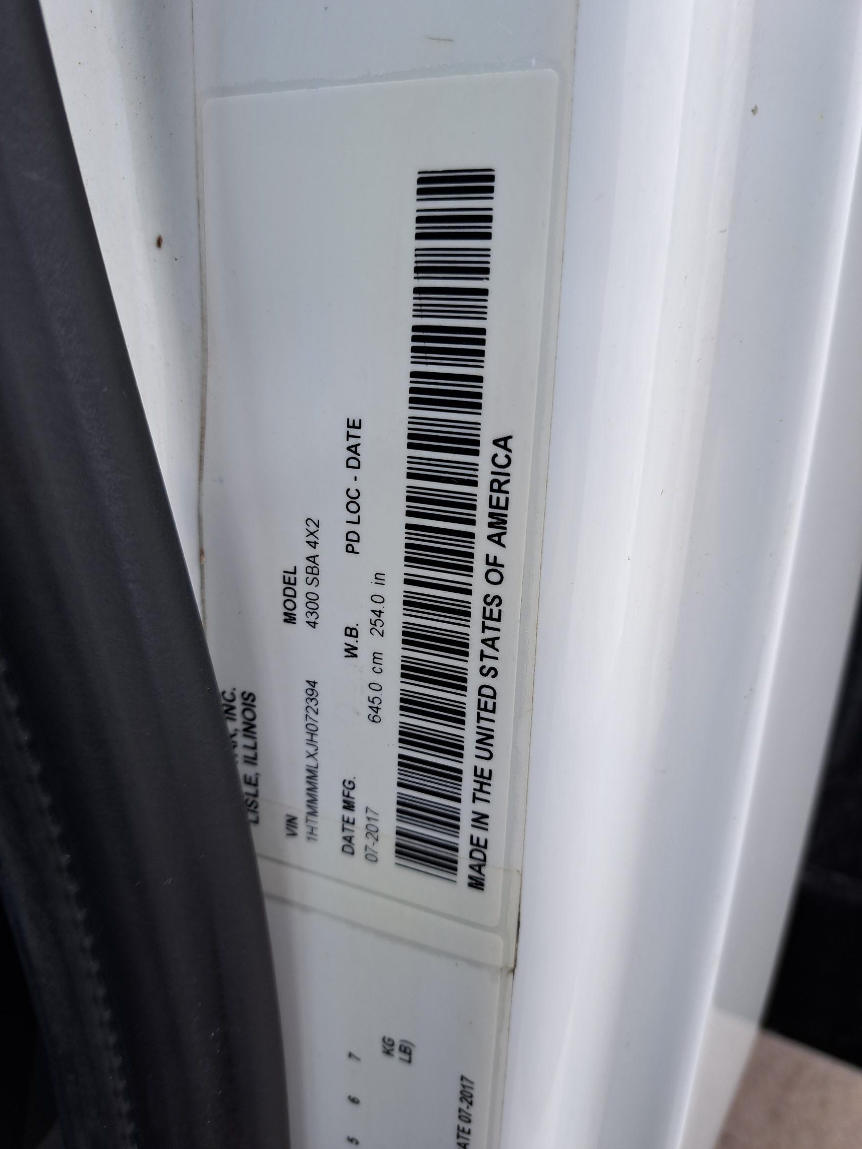 2018 INTERNATIONAL 4300 UT17943-16 2018 INTERNATIONAL 4300 UT17943-16