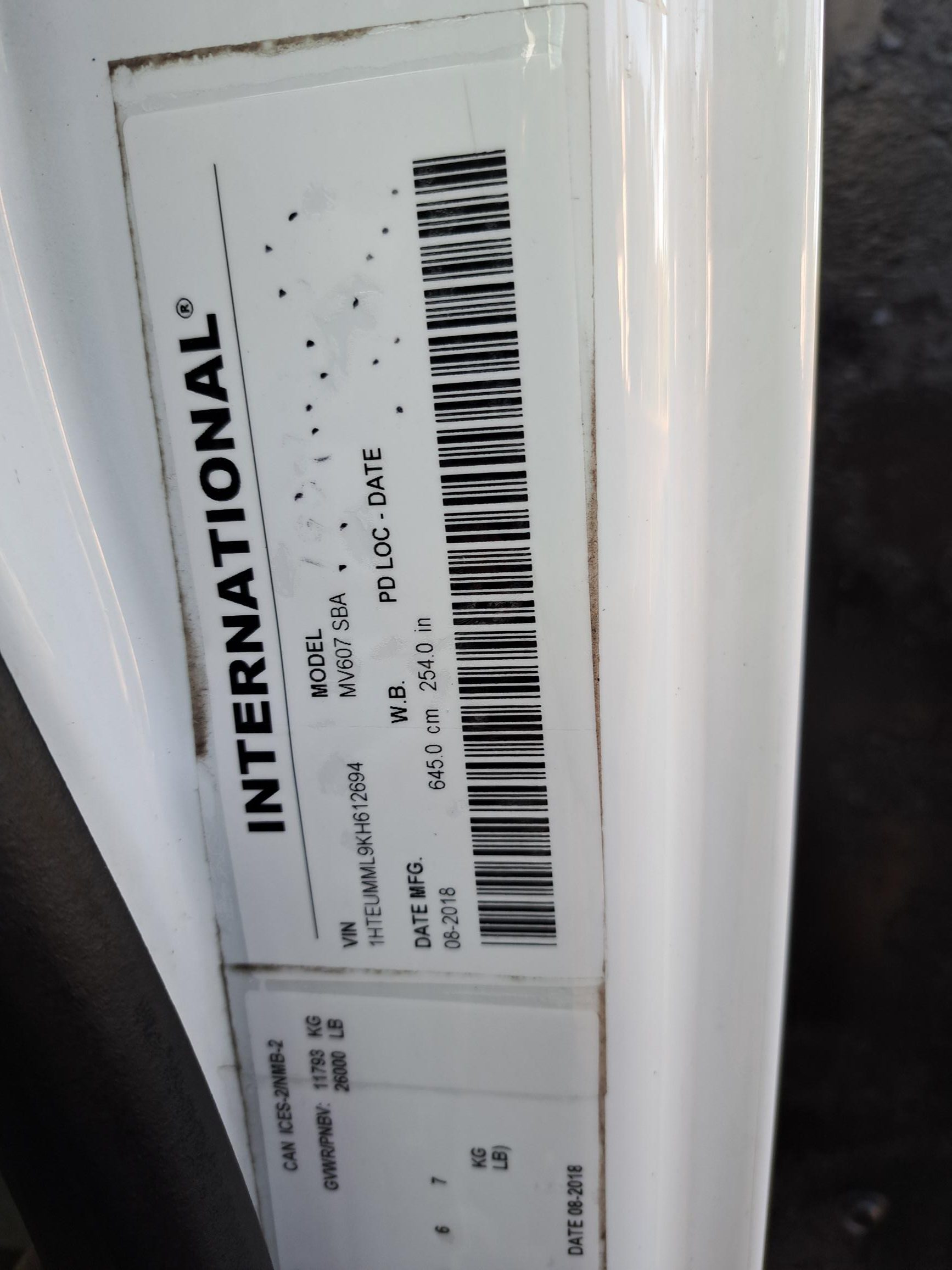 2019 INTERNATIONAL MV607 - Lakeside International Trucks