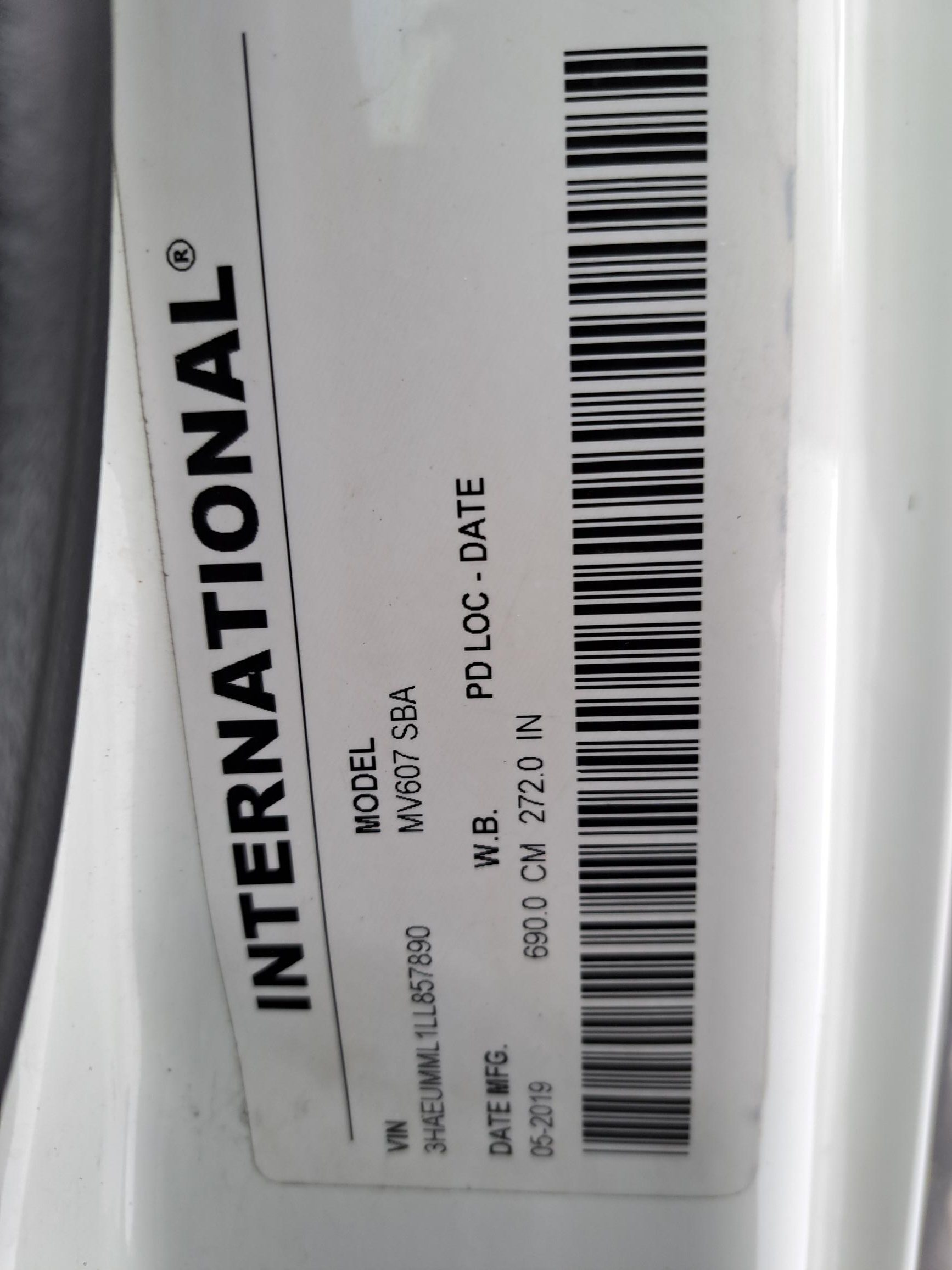 2020 INTERNATIONAL MV607 UT18155-17 2020 INTERNATIONAL MV607 UT18155-17