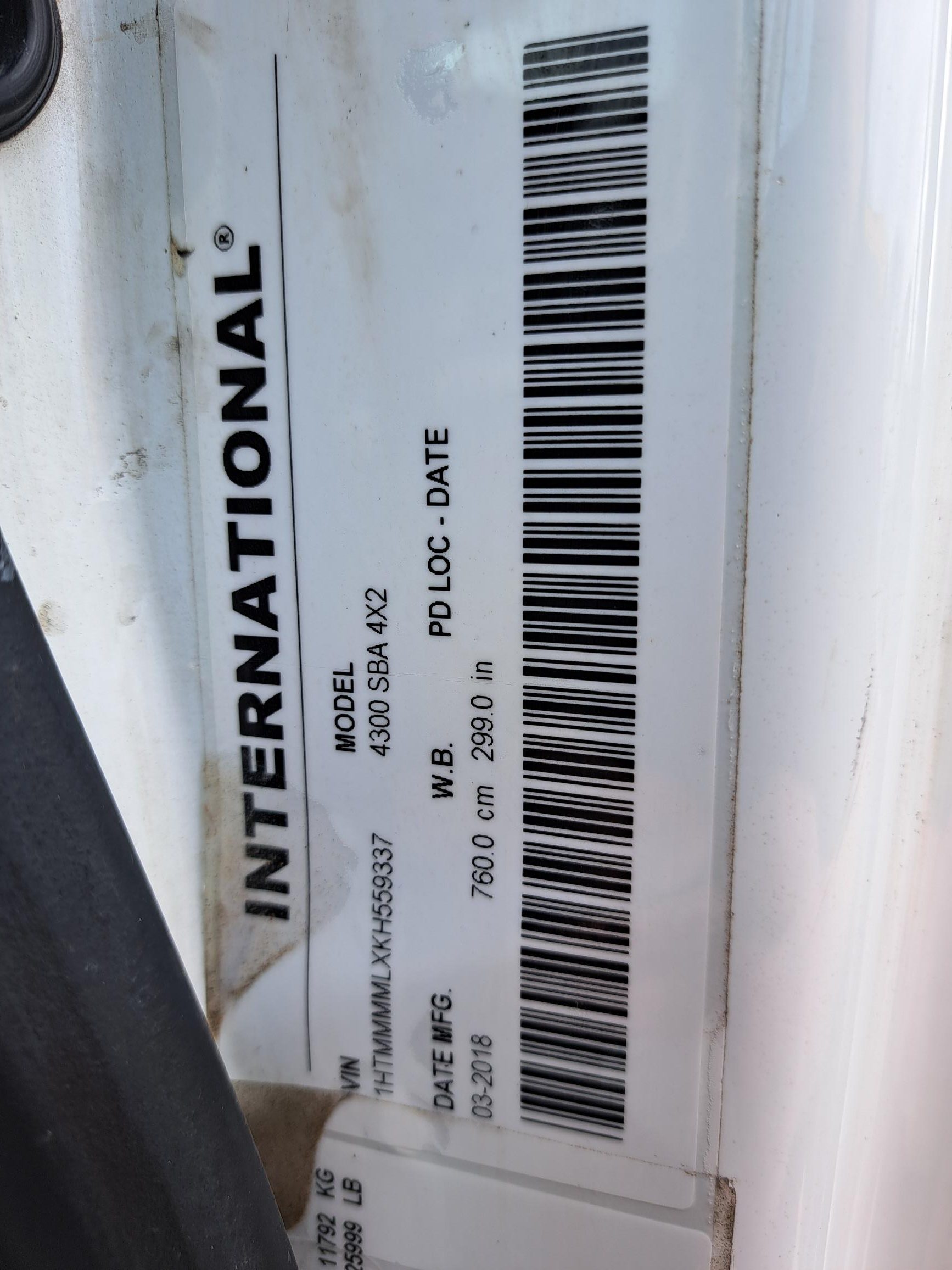 2019 INTERNATIONAL 4300 UT47051-22 2019 INTERNATIONAL 4300 UT47051-22